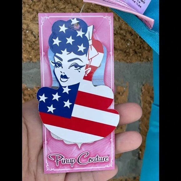 PINUP COUTURE VIVIAN SATIN DRESS SMALL - Picture 8 of 10